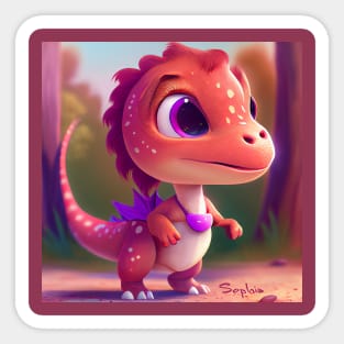 Baby Dinosaur Dino Bambino - Sophia Sticker